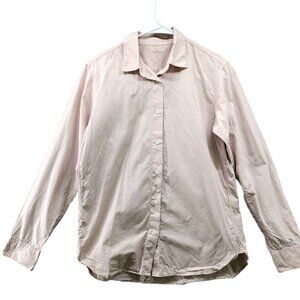 MUJI Long Sleeve Shirt Mens Small S Light‎ Pink Cotton Button Up
